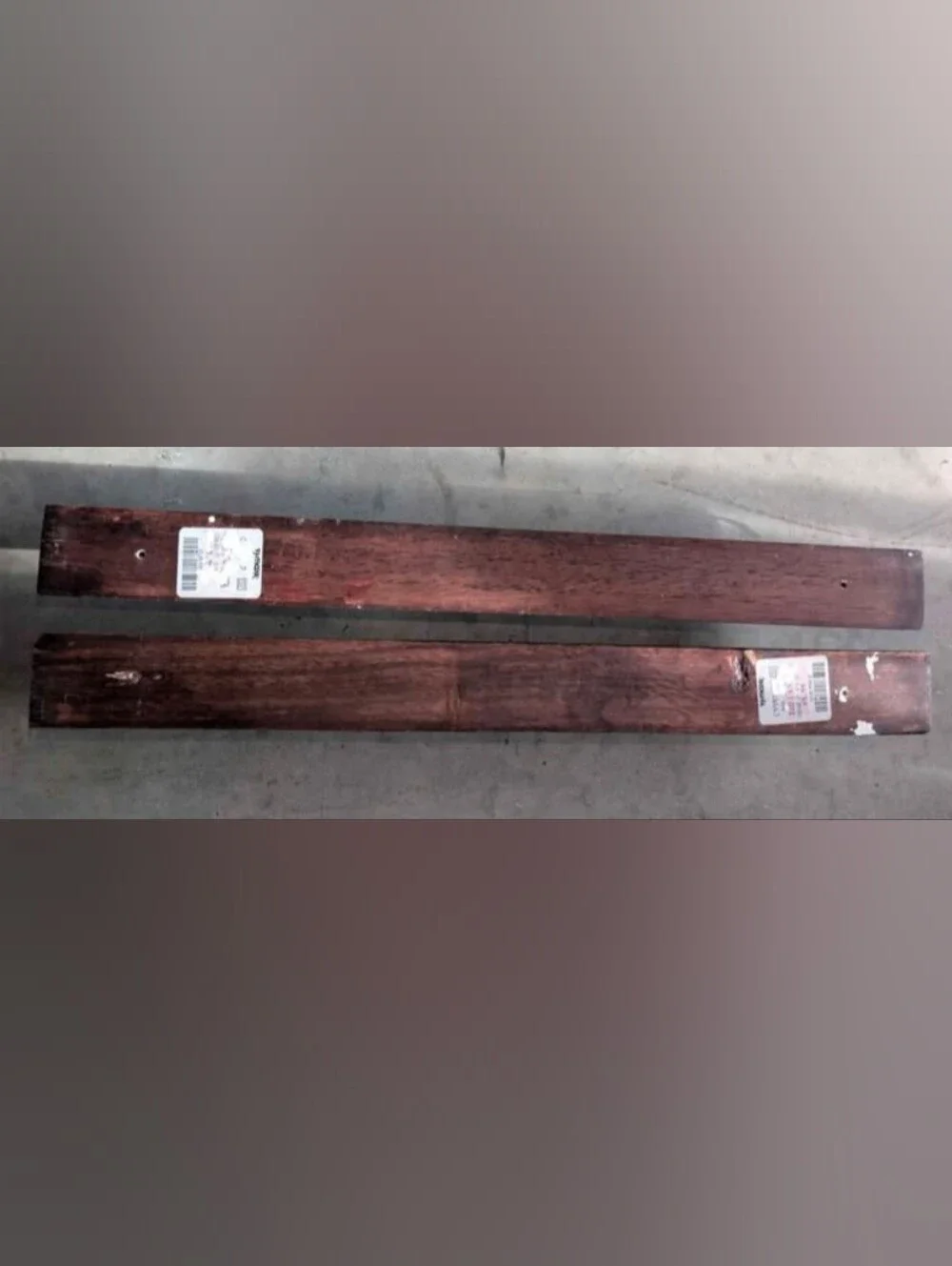 Wooden Peg Rack with Metal Pegs - Brown and Silver